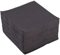 Barstuff Cocktailservietten 20x20cm, 1/4 Falz, 2-lagig - schwarz (125 Stk.)