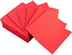 Barstuff Cocktailservietten, 24x24cm, 1/4 Falz, 2-lagig - rot (300 Stk.)