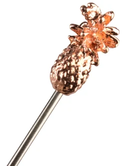 Barstuff Cocktailspieße Ananas, Metall kupferfarben - 11,6cm (10 Stk.)