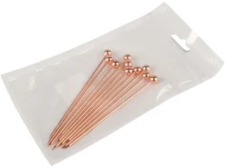 Barstuff Cocktailspieße Kugel, Metall kupferfarben - 10,8cm (10 Stk.)