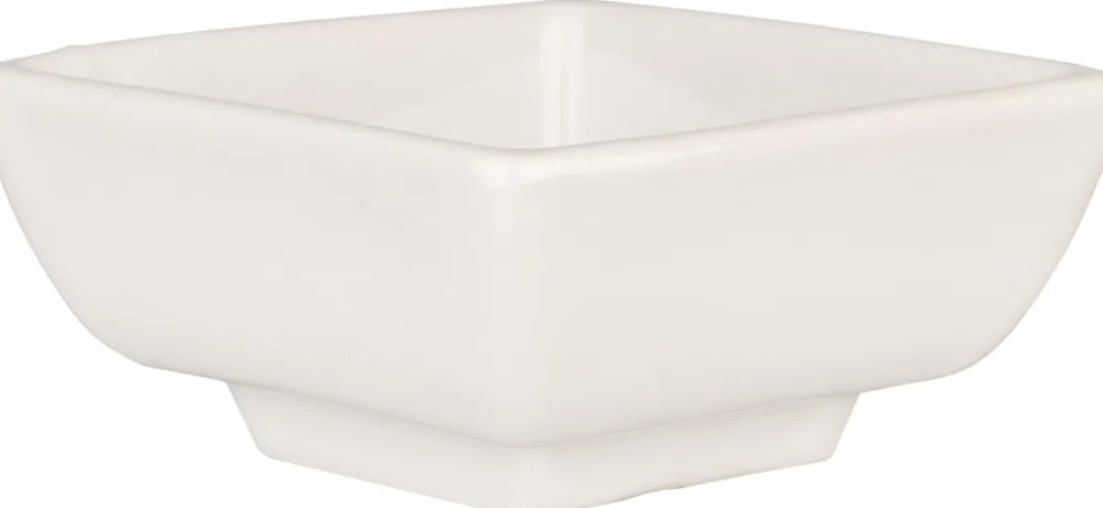 Barstuff Dipschale eckig, Porzellan, weiß - 7x7x4cm