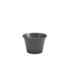 Barstuff Dipschale, Edelstahl gehämmert, vintage silberfarben - 5,7x4cm (24 Stk.)