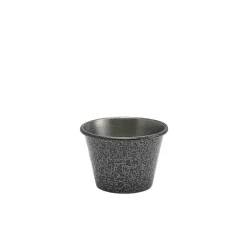 Barstuff Dipschale, Edelstahl gehämmert, vintage silberfarben - 5,7x4cm (24 Stk.)