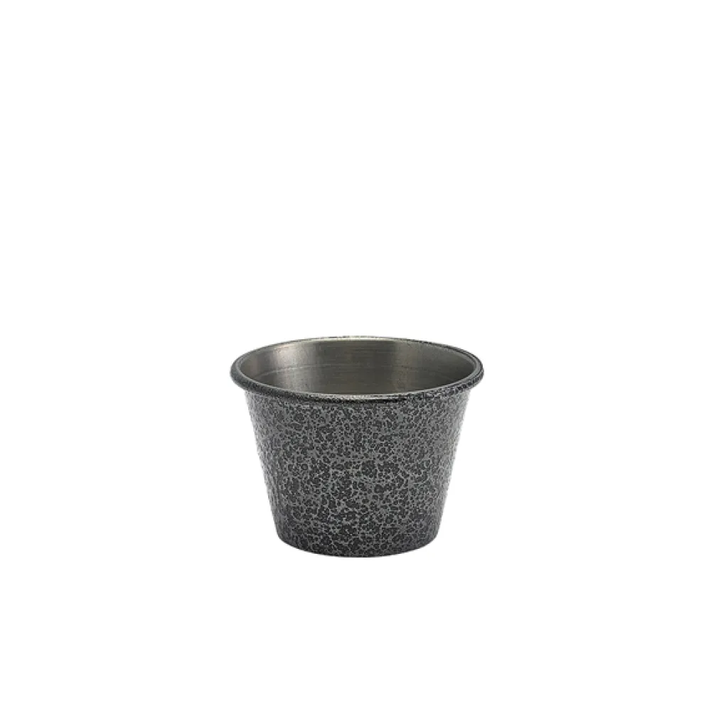 Barstuff Dipschale, Edelstahl gehämmert, vintage silberfarben - 5,7x4cm (24 Stk.)