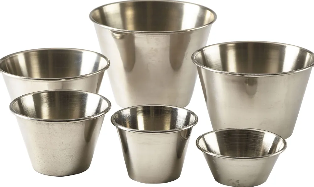 Barstuff Dipschale Kegelform mit Rollrand, Edelstahl - 43ml