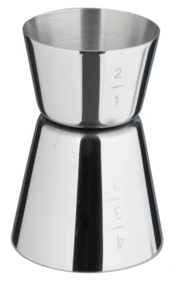 Barstuff Doppelmessbecher / Jigger mit Skalierung - Edelstahl poliert (20/40ml)