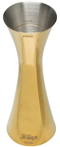 Barstuff Doppelmessbecher Aero, poliert, Urban Bar - goldfarben (25/50ml)
