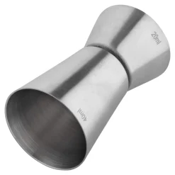 Barstuff Doppelmessbecher, gebürstet - Edelstahl (20/40ml)