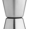 Barstuff Doppelmessbecher, gebürstet - Edelstahl (15ml/30ml)