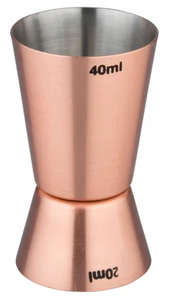Barstuff Doppelmessbecher, kupferfarben, Edelstahl (2/4cl)