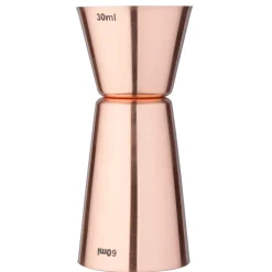Barstuff Doppelmessbecher, kupferfarben, Edelstahl (3cl/6cl) - B-Ware
