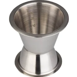 Barstuff Doppelmessbecher 20/40ml, Skalierung - Edelstahl