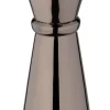 Barstuff Doppelmessbecher, poliert - gunmetal black (25/50ml)