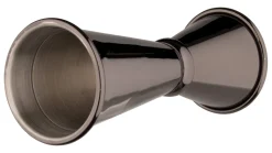 Barstuff Doppelmessbecher, poliert - gunmetal black (25/50ml)