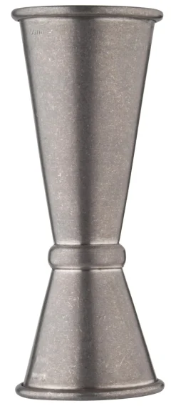 Barstuff Doppelmessbecher, vintage - Edelstahl (25/50ml)