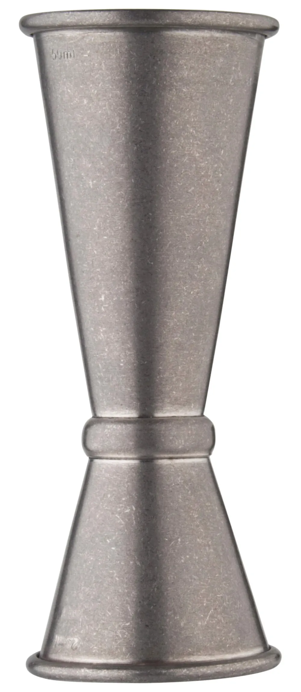 Barstuff Doppelmessbecher, vintage - Edelstahl (25/50ml)