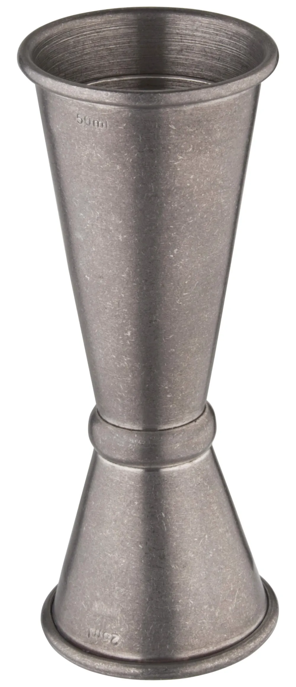 Barstuff Doppelmessbecher, vintage - Edelstahl (25/50ml)