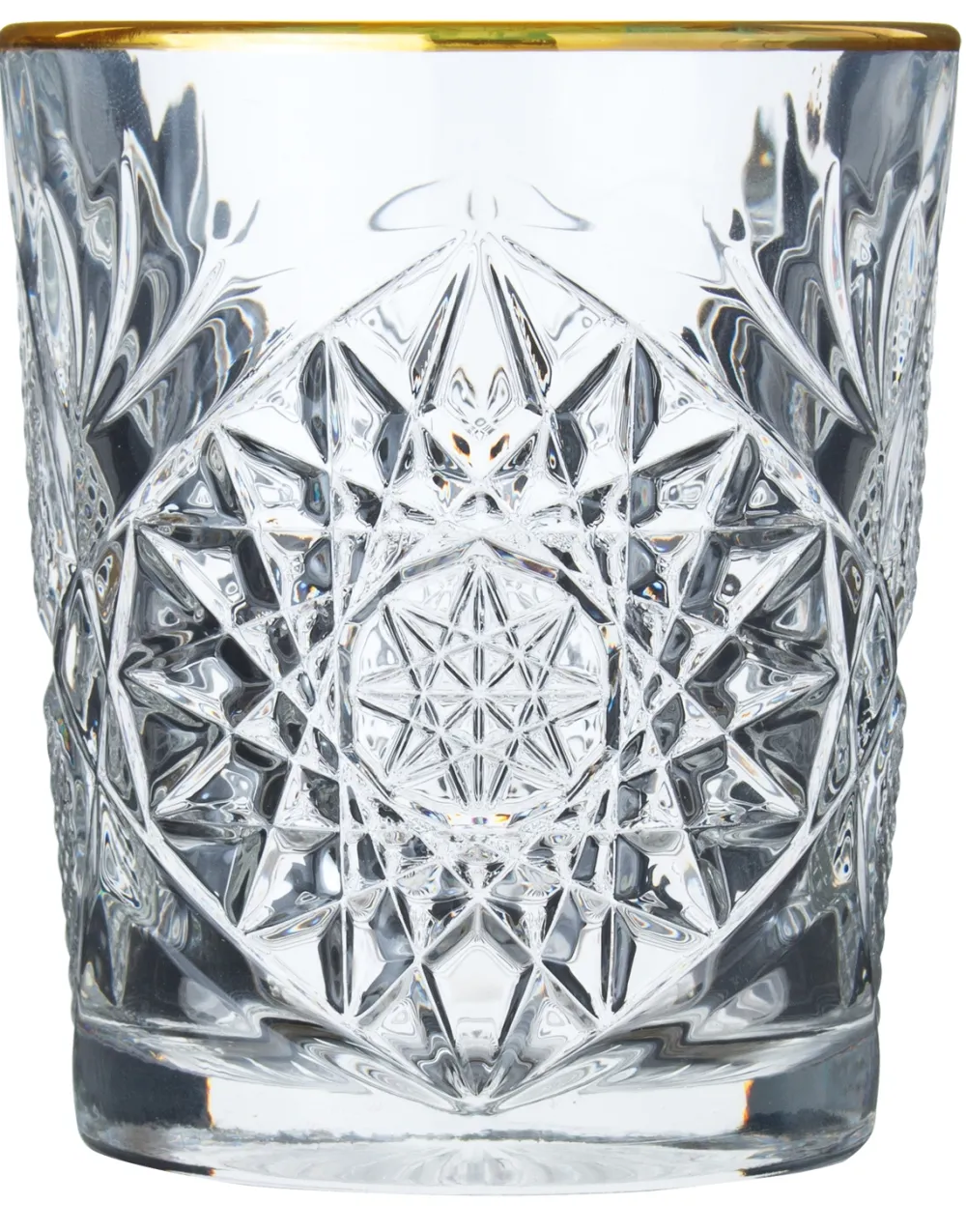 Barstuff Double Old Fashioned, Hobstar mit Goldrand, Libbey - 355ml