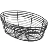 Barstuff Drahtkorb / Servierkorb oval, schwarz - 25,5x16x8cm (6 Stk.)