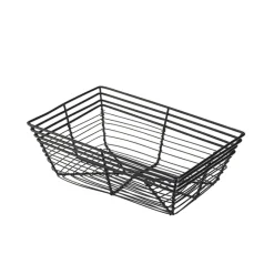 Barstuff Drahtkorb / Servierkorb schwarz - 23x15x7,5cm (6 Stk.)