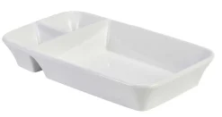 Barstuff Dreigeteilte Platte, Porzellan, weiß (1 Stk.)