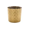 Barstuff Edelstahlbecher / Snackbecher gehämmert vintage goldfarben - 8,5x8,5cm/400ml (12 Stk.)