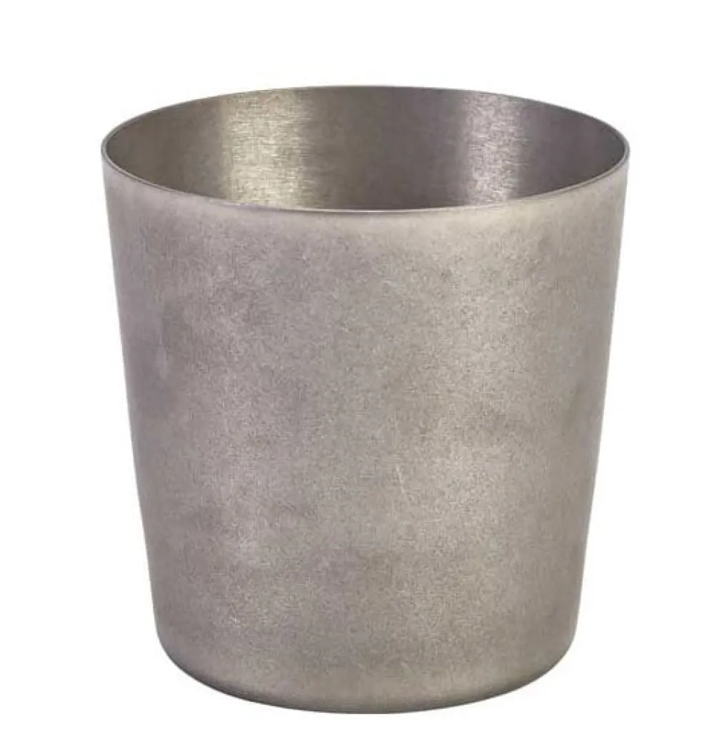 Barstuff Edelstahlbecher / Snackbecher Edelstahl vintage - 8,5x8,5cm/420ml
