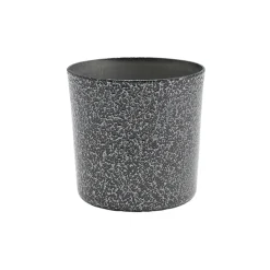 Barstuff Edelstahlbecher / Snackbecher Antik-Look silberfarben - 8,5x8,5cm/420ml (12 Stk.)