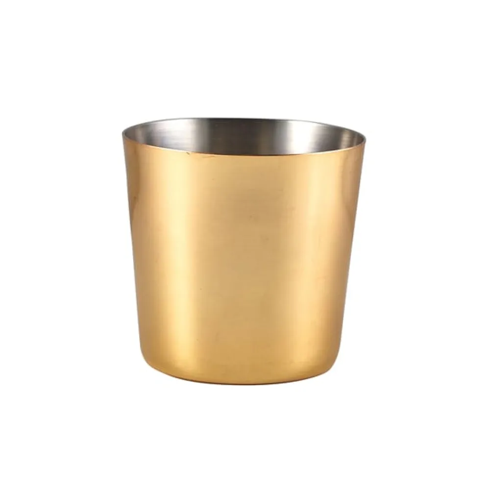 Barstuff Edelstahlbecher / Snackbecher goldfarben - 8,5x8,5cm/420ml (12 Stk.)