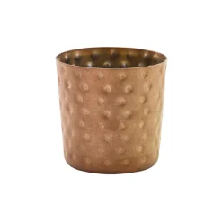 Barstuff Edelstahlbecher / Snackbecher gehämmert vintage kupferfarben - 8,5x8,5cm/400ml (12 Stk.)