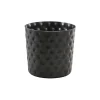 Barstuff Edelstahlbecher / Snackbecher gehämmert vintage schwarz - 8,5x8,5cm/400ml (12 Stk.)
