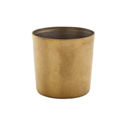 Barstuff Edelstahlbecher / Snackbecher vintage goldfarben - 8,5x8,5cm/420ml (12 Stk.)
