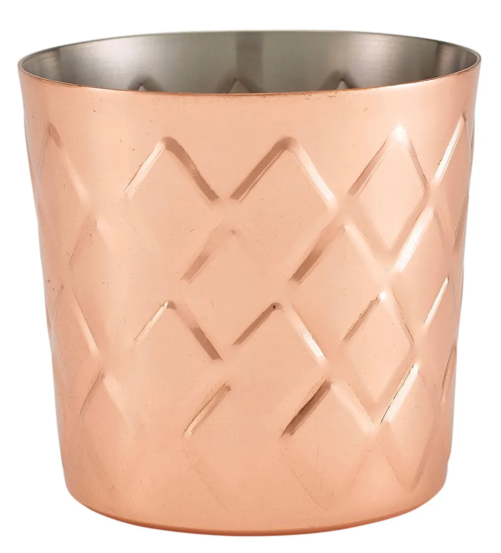 Barstuff Edelstahlbecher Diamond, kupferfarben poliert - 410ml