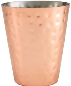 Barstuff Edelstahlbecher konisch, gehämmert kupferfarben - 410ml