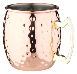 Barstuff Edelstahlbecher "Moscow Mule", gehämmert, kupferfarben - 420ml