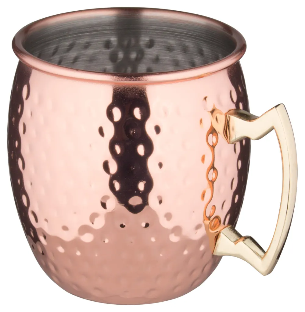 Barstuff Edelstahlbecher Moscow Mule, kupferfarben, gehämmert - 550ml