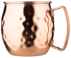 Barstuff Edelstahlbecher Moscow Mule, kupferfarben, gehämmert, Prime Bar - 400ml