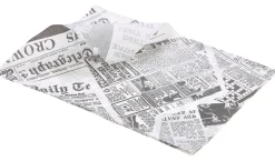 Barstuff Einschlagpapier fettdicht, Newspaper weiß - 35x25cm (1000 Stk.)