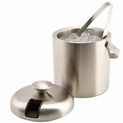 Barstuff Eiseimer Edelstahl, isoliert, mit Zange - 1,2l