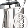 Barstuff Eiseimer Kunststoff PP, silberfarben, mit Zange - 1,3l