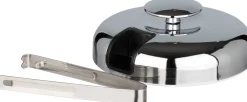 Barstuff Eiseimer Kunststoff PP, silberfarben, mit Zange - 1,3l