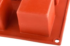 Barstuff Eiswürfelform, Silikon, 8 Würfel (5cm) - rot