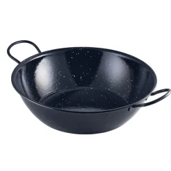 Barstuff Emaille-Schale mit Henkeln, schwarz - 30cm/4,2l (6 Stk.)