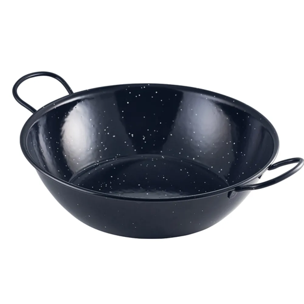 Barstuff Emaille-Schale mit Henkeln, schwarz - 30cm/4,2l (6 Stk.)