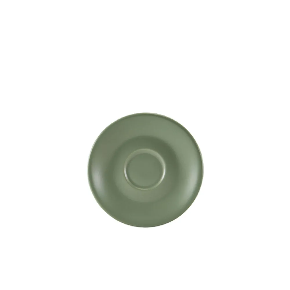 Barstuff Espresso Untertasse Porzellan matt salbeigrün – 12 cm (6 Stk.)