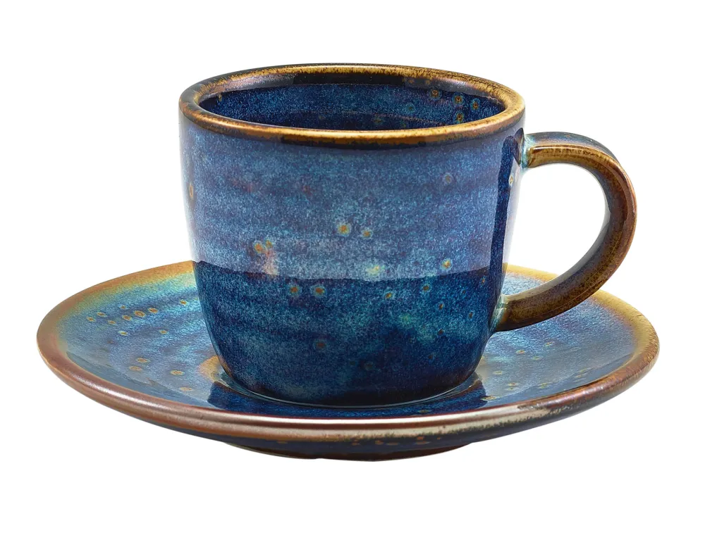 Barstuff Espresso Untertasse Terra Aqua Blue - 11,5cm (6 Stk.)