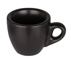 Barstuff Espressotasse Barista mit Untertasse, Porzellan schwarz - 55ml (6 Sets)