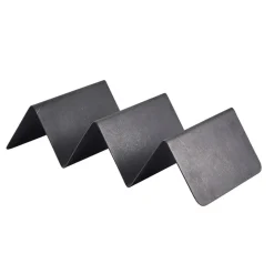 Barstuff Fast-Food-Ständer, Edelstahl schwarz - 2 Fächer (12 Stk.)