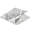 Barstuff Fettdichte Papiertüten, Zeitungsdruck weiß - 17,5x17,5cm (1000 Stk.)