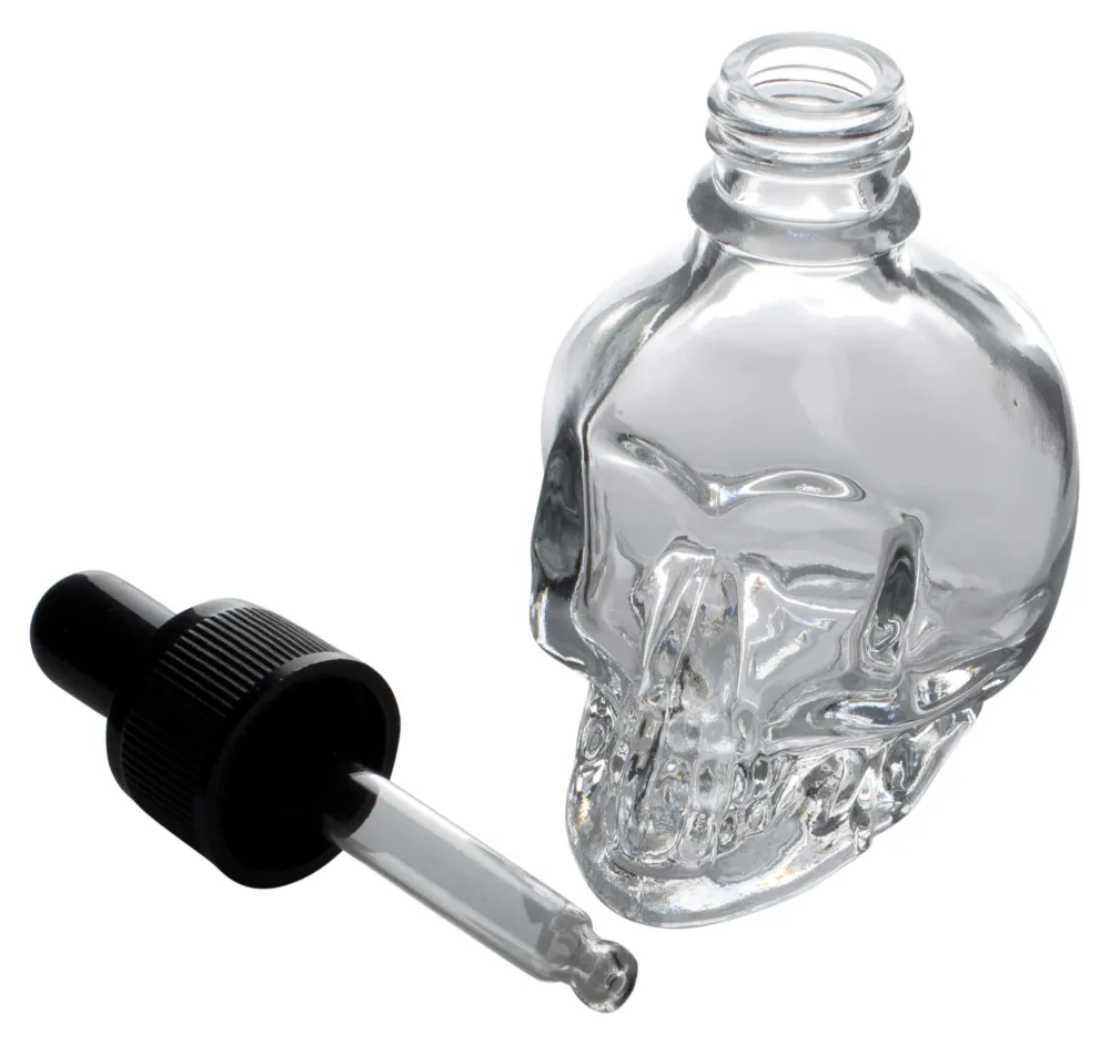 Barstuff Flasche mit Pipette, Totenkopf - 40ml